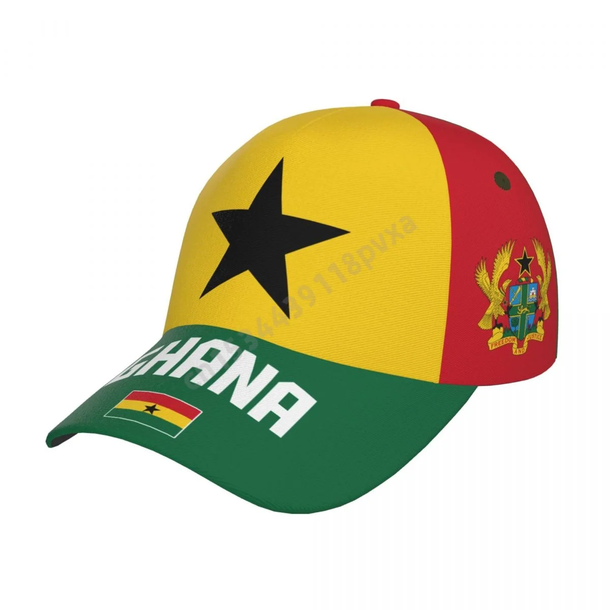 

Unisex Ghana Flag Cool Ghanaian Adult Baseball Cap Patriotic Hat for Baseball Soccer Fans Men Women