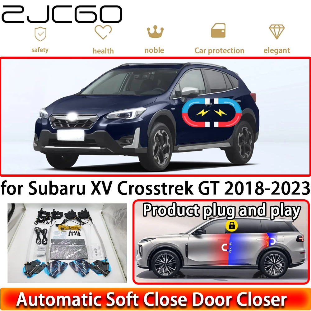 

ZJCGO for Subaru XV Crosstrek GT 2018-2023 Soft Close Door Kit Power Closing Latch System Auto Pull Door Easy Close Plug & Play