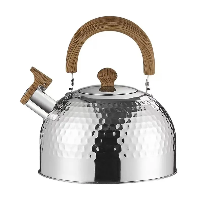 

Whistling Stovetop Tea Kettle with Anti-scald Handle Food Grade Stainless Steel, Hot Water Fast to Boil, Cool Touch Folding