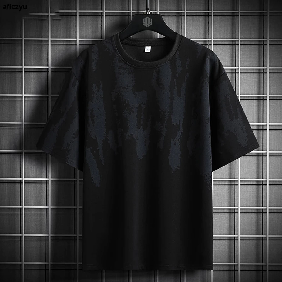 Summer T-shirt Men Plus Size 8XL Short Sleeve Tshirts Fashion Casual Summer Tops Tees Male Big Size