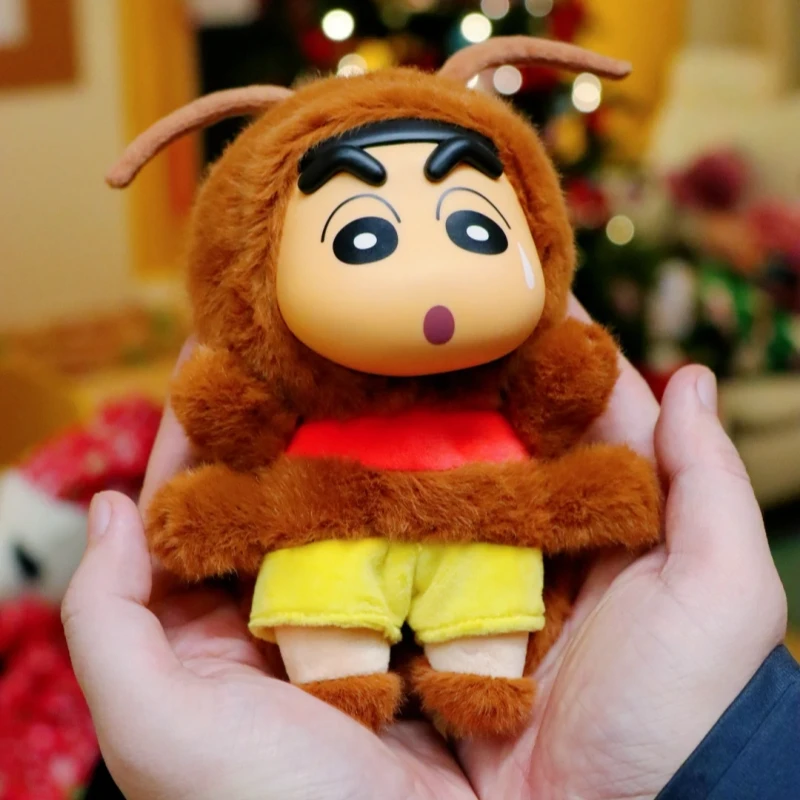 

52toys Crayon Shin-Chan Cosplay Cockroach Plush Pendant Cute Anime Bag Backpack Hanging Decoration For Anime Lovers Collectors