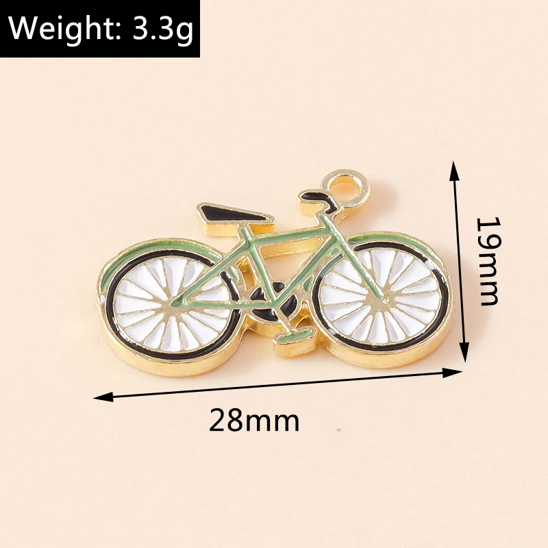 Leslie 10 Stück Emaille Retro TV Kamera Luftballon Auto Fahrrad Anhänger Cartoon DIY Halskette Armband Ohrring Schlüsselanhänger Zubehör – Detail 7
