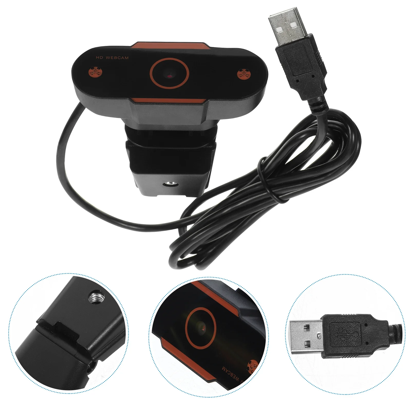 

1080P Hd Webcam Usb Plug Play Computer Webcamera Built-In Mic For Video Conference Live Streaming High Definition Camera Cmos