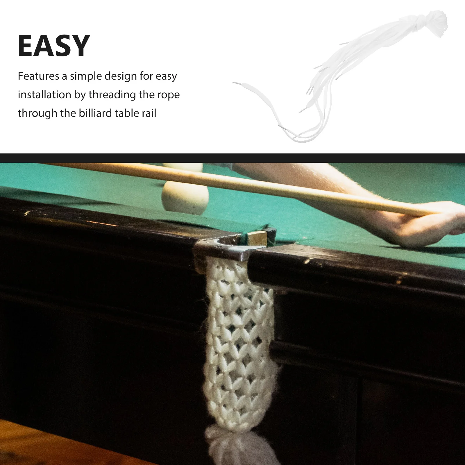 

6 Pcs Pool Table Accessories Billiard Liners Replacement Tack Rope and Snooker Billiards Cotton Chalk