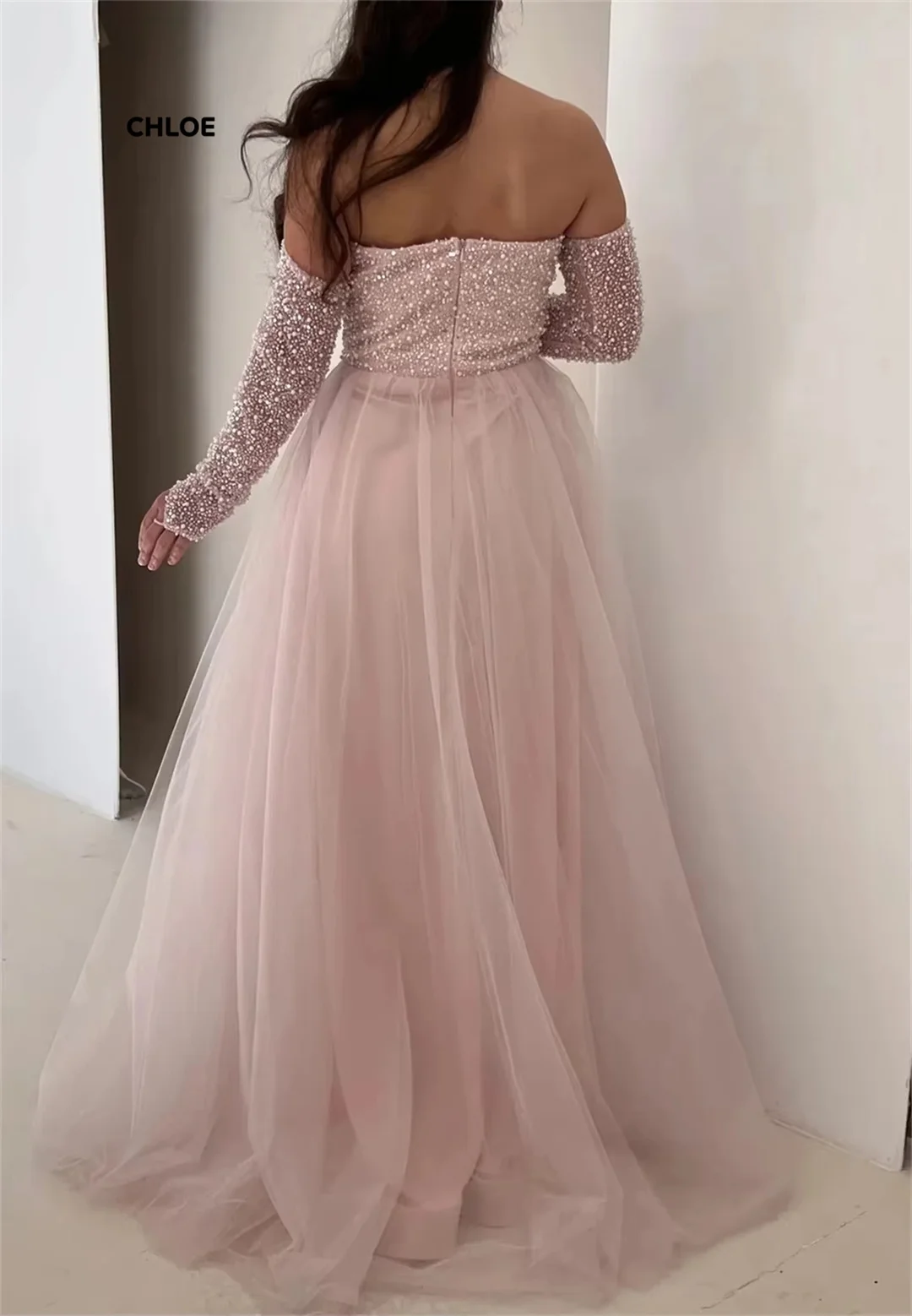 Line A Evening Dresses Woman Elegant Luxury 2025 Dresses for Special Occasions Custom Made Ball Gown Dress Off-shoulder Prom