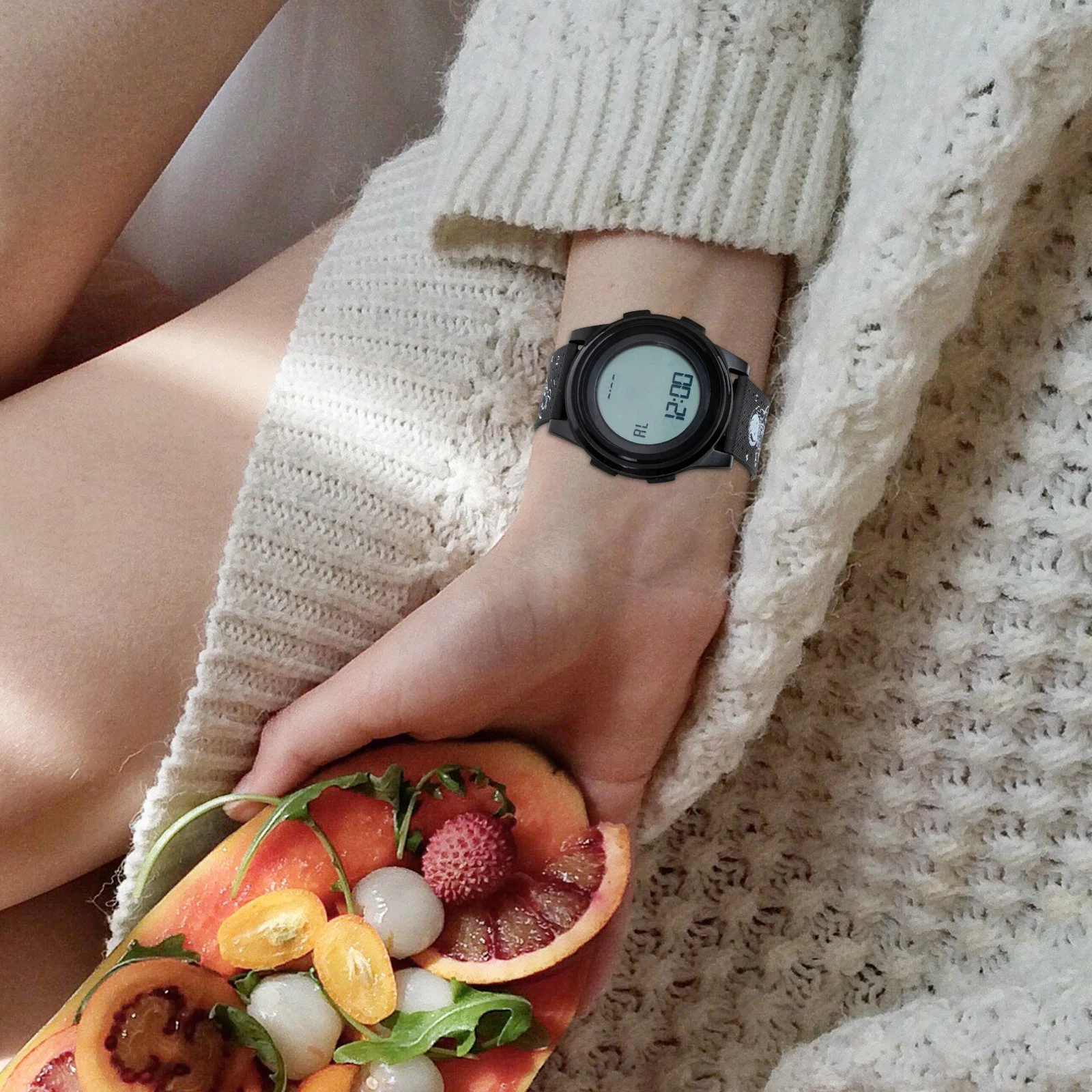 

Electronic For Kids Luminous Digital Wrist Watch Stainless Steel Abs Tpu Sport Children Timepiece Students Gift Watch