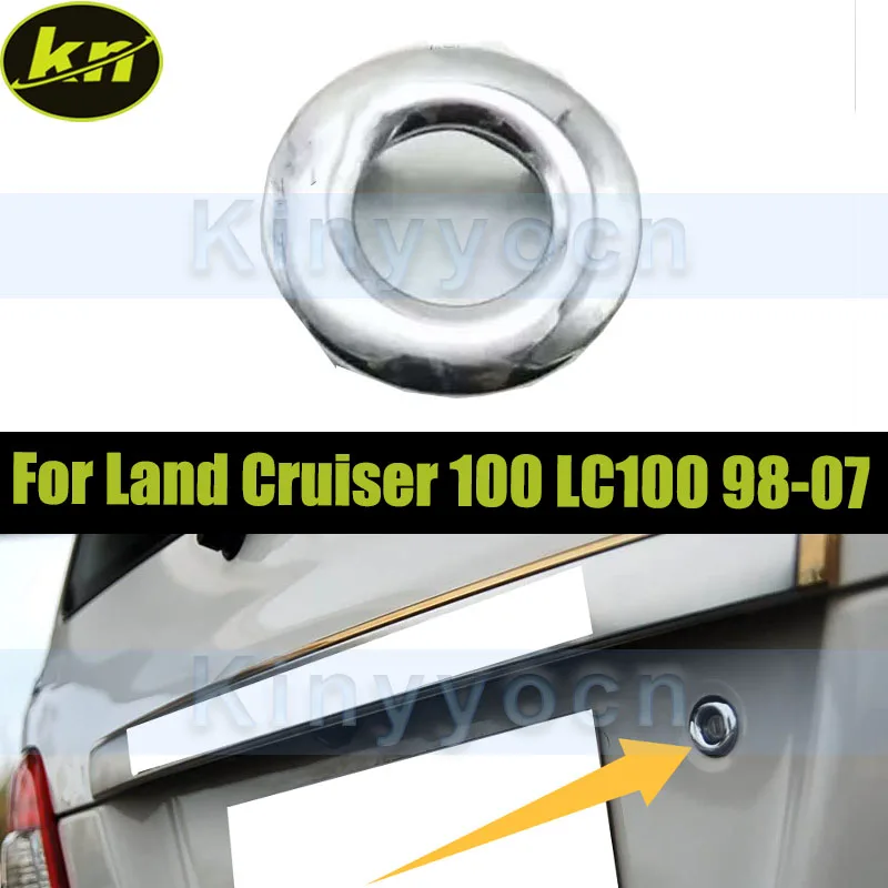 

Chrome Lock Cover Trim For Toyota Land Cruiser 100 LC100 1998-2007 Rear Trunk Tailgate Tail Door lock Hole Trim Ring Cover
