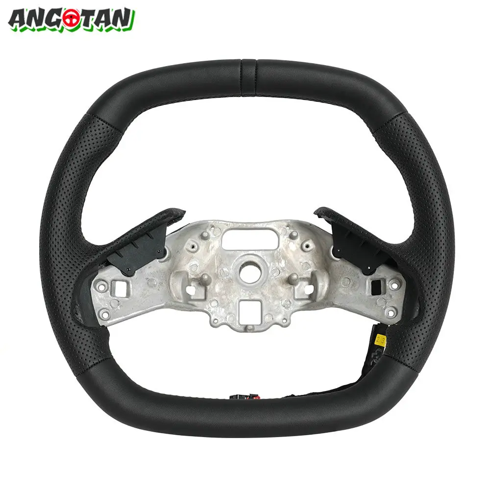 

Full Leather Steering Wheel For Chevrolet Corvette C8 Z51 Z06 Z07 2019-2024 Car Racing Wheel with Heated Perforated Leather