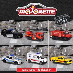 Majorette 1:64 SOS CARS Rescue rescue BENZ ZETROS rwb FORD Mustang GT MAN TGS SILVERADO toy alloy car model