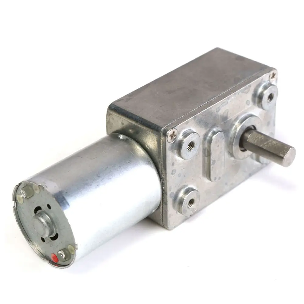 GW370 12V 6rpm Reversible High Worm Geared Motor Torque Turbo DC Motor 35A