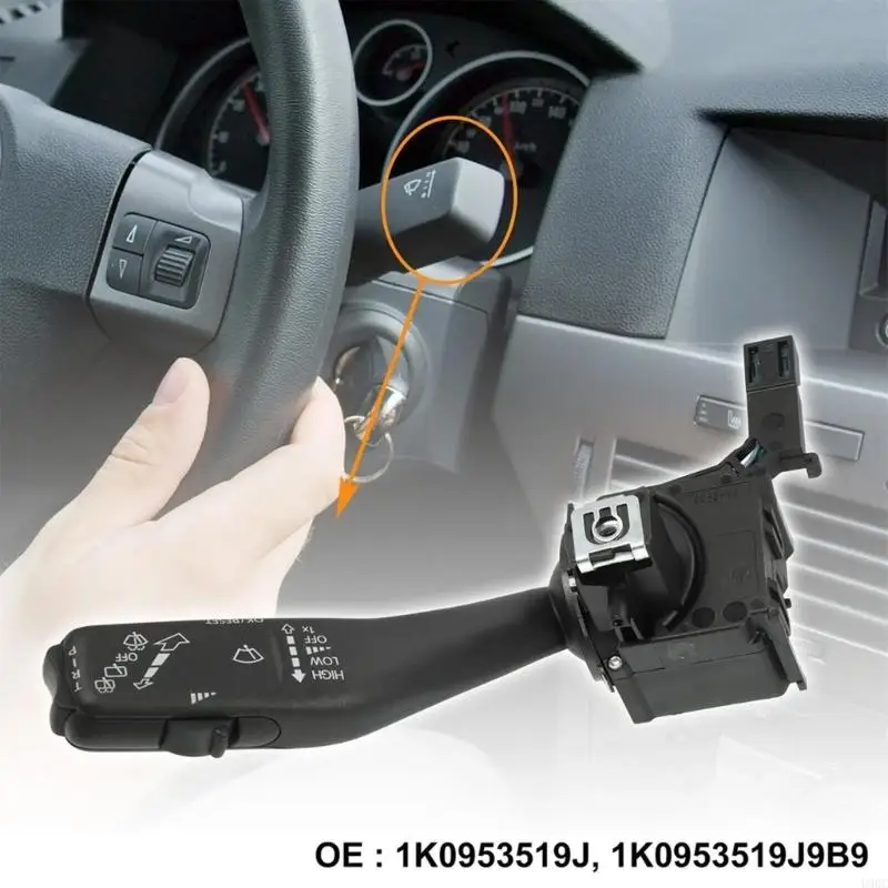 Strong Windshield Wiper Lever 1K0953519J Accuracy Engineered Wiper Lever Multiple Speed Control for Multiple Vehicle New