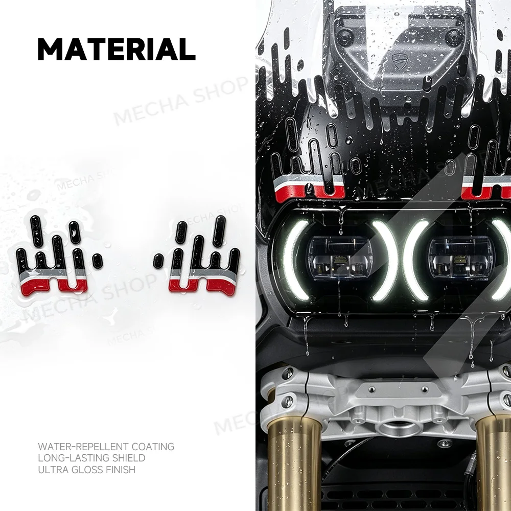 Motorcycle Accessories 3D Resin Sticker Protection Kit Windshield Decal Waterproof For DesertX 2026 5