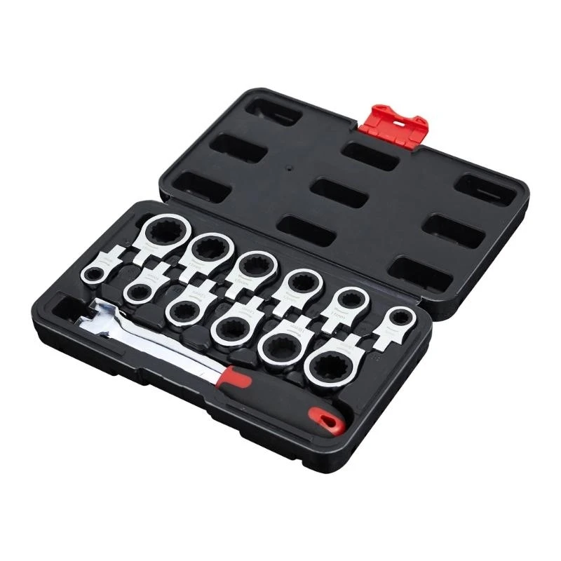 

12 in 1 Interchangeable Head Ratchet Wrench Set with Ergonomic Handle for Quick Adjustments Efficient and Convenient Use .Y1QB