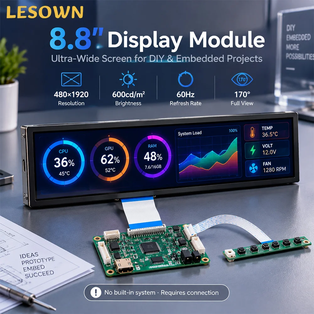 LESOWN Panel de Monitor 8.8