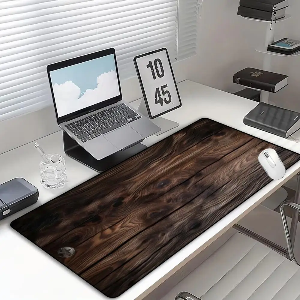 Dark Brown Vintage Wood Grain XXL Mouse Pad Natural Wood Texture Large Gaming Desk Mat Office Desktop Keyboard Mat Gamer Office