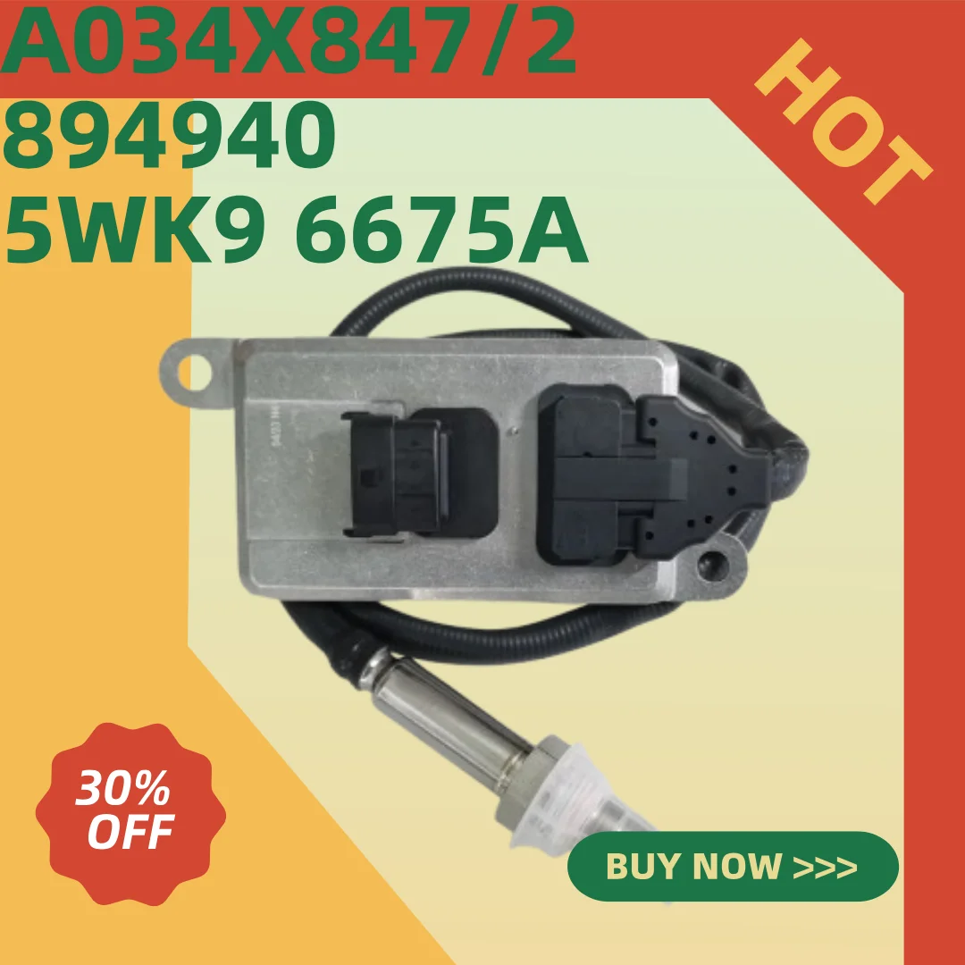 Factory Price Nitrogen Oxide NOX Sensor OEM A034X847/ 2894940 5WK9 6675A with wiring harness