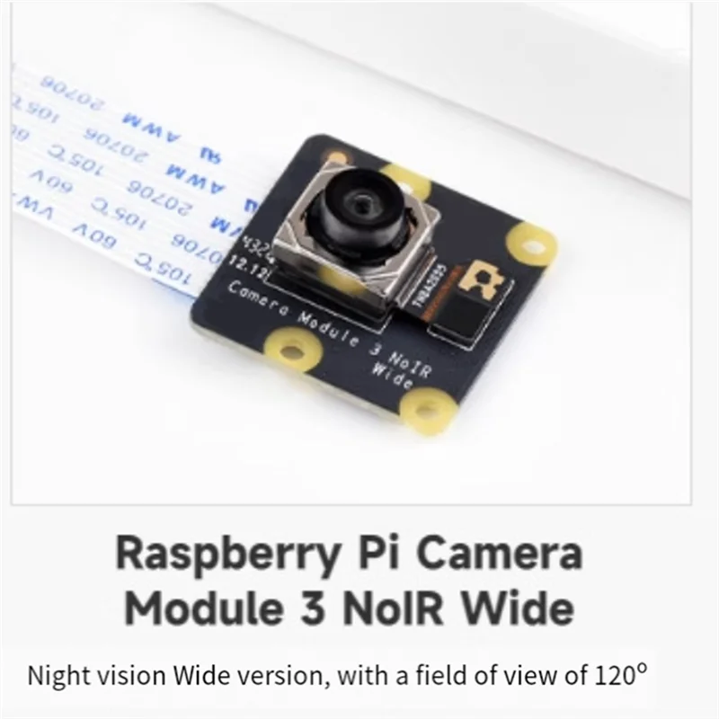 【تصقيد الأخير!】لوحدة كاميرا Raspberry Pi 3 واسعة Noir IMX708 11.9MP 120 °   التركيز التلقائي لزاوية الميدان لـ Raspberry Pi 4B/3B+/3A+/3