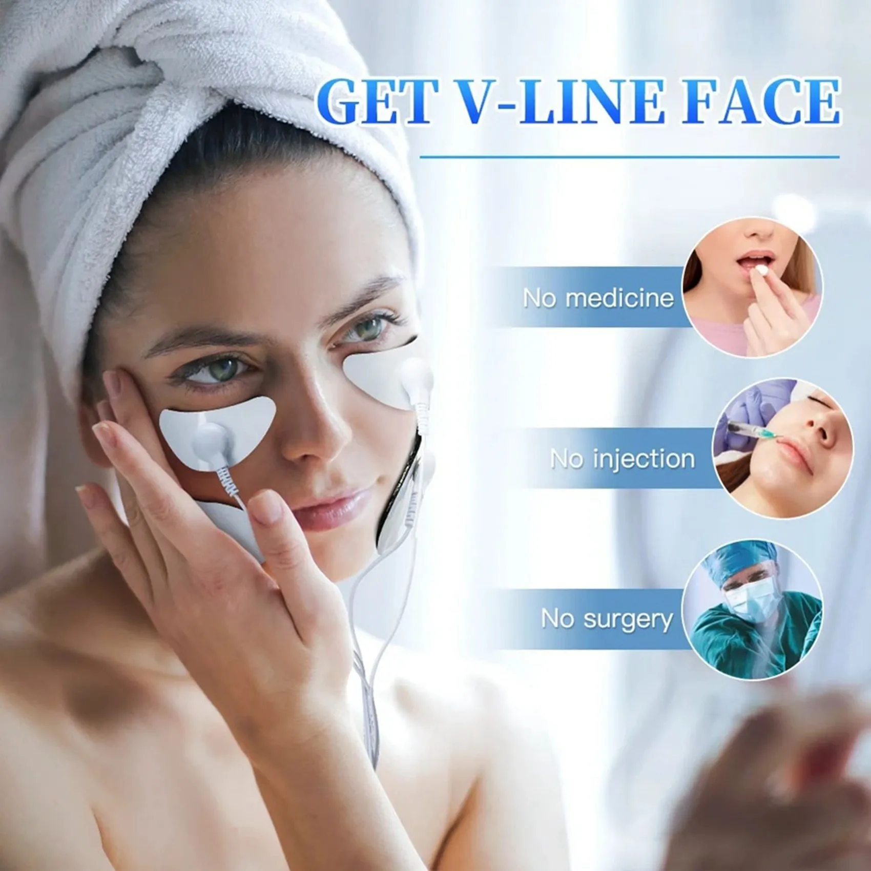 B13C 2X EMS Facial Massager For Face Muscle Stimulator Facial Lifting Pulse Electric V-Face Slim Eye Beauty Wrinkle Remover