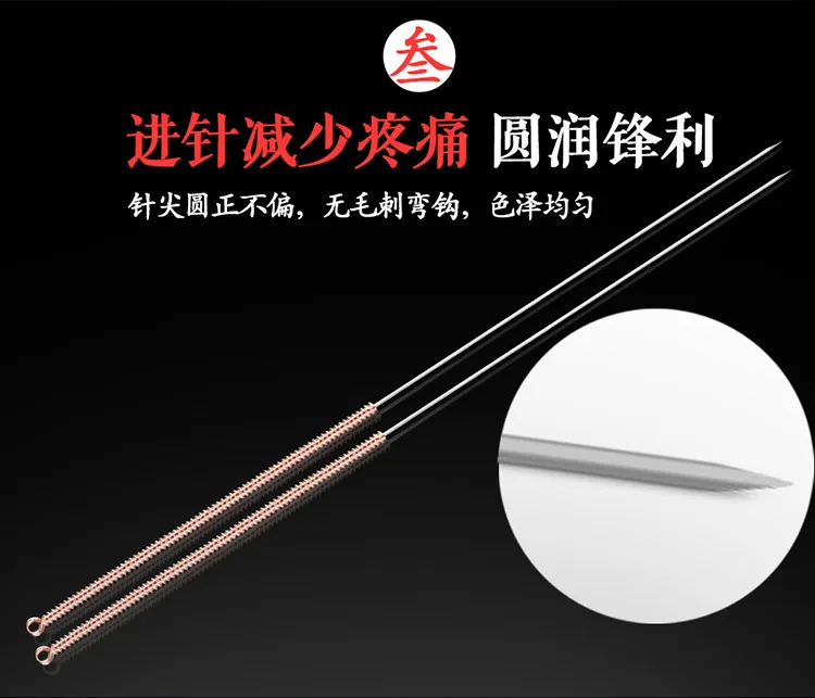 Disposable acupuncture needle copper handle sterilizing acupuncture needle 100pcs/bag Chinese traditional medical massage needle