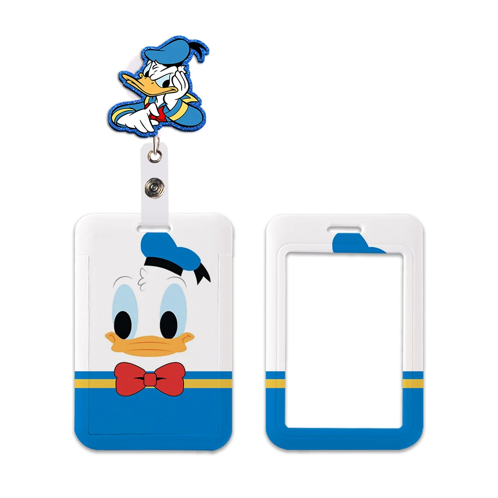 

Disney Donald Duck Card Holders and Lanyard Women ID Badge Holder Neck Strap Keychain for Girls Anime Phone Rope