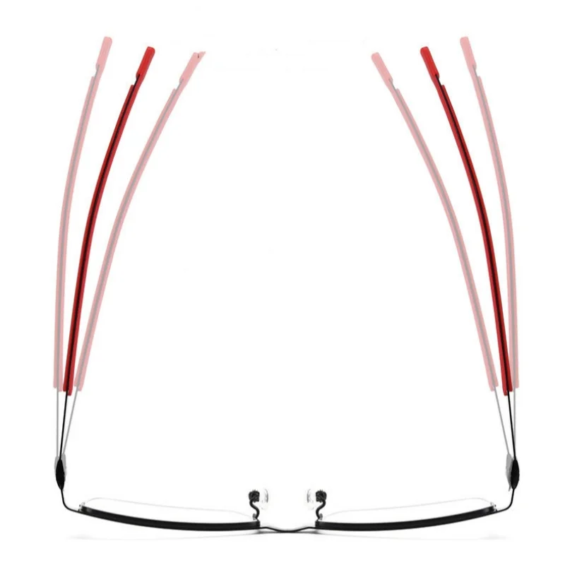 TGCYEYO Fashionable Business Eyeglasses Simple Casual Spectacle Frame Silicone Temple That Can Be Matched With Myopia