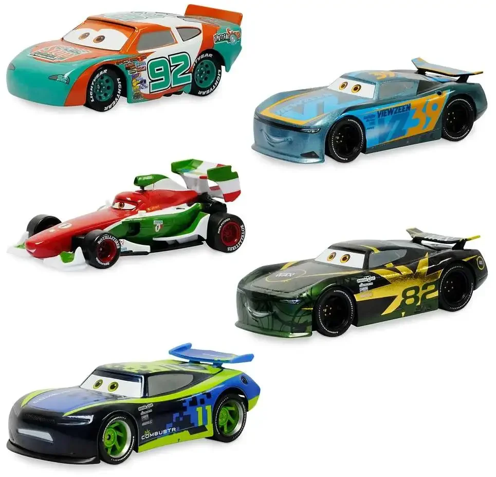 Disney Pixar Cars 5pce Pullback Die-Cast Set 1:43 Murray Clutchburn Michael Rotor, vehículo de 5 piezas, regalos en caja