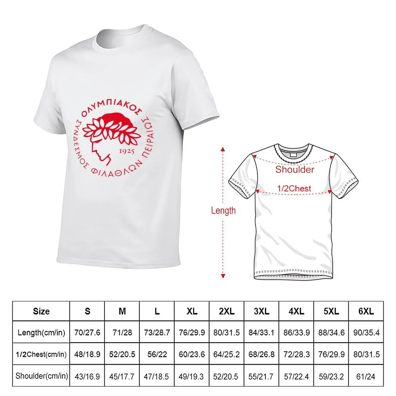 Olympiakos T-Shirt customs design your own blacks sports fans custom t shirt mens t shirts pack