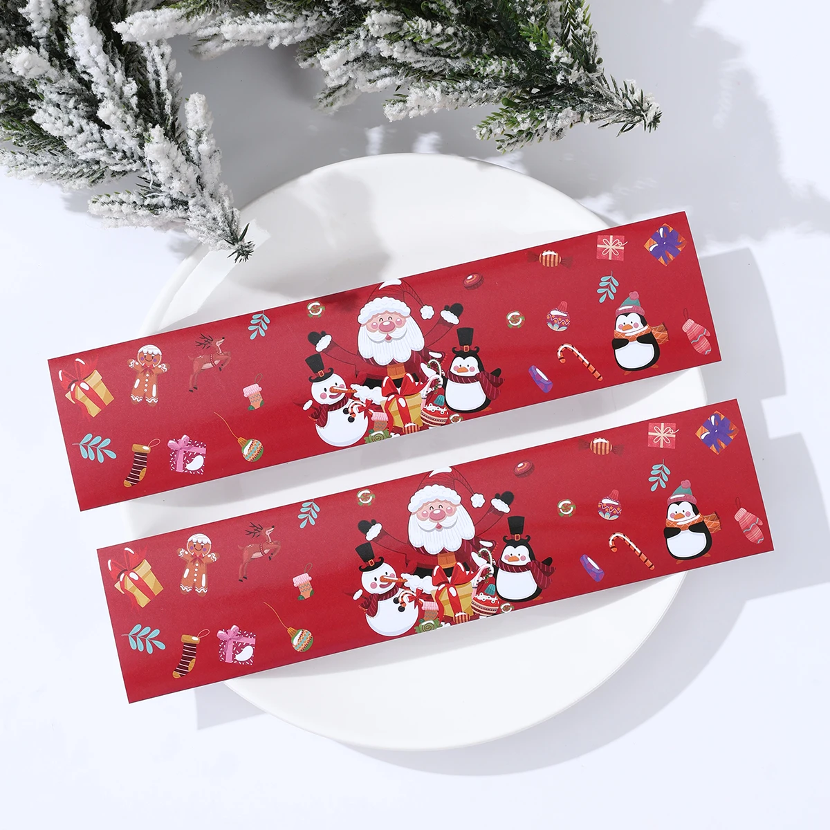 10/24pcs Christmas Bottle Stickers Christmas Decorations for Home 2024 Xmas Bottle Label Ornaments Navidad Natal New Year 2025