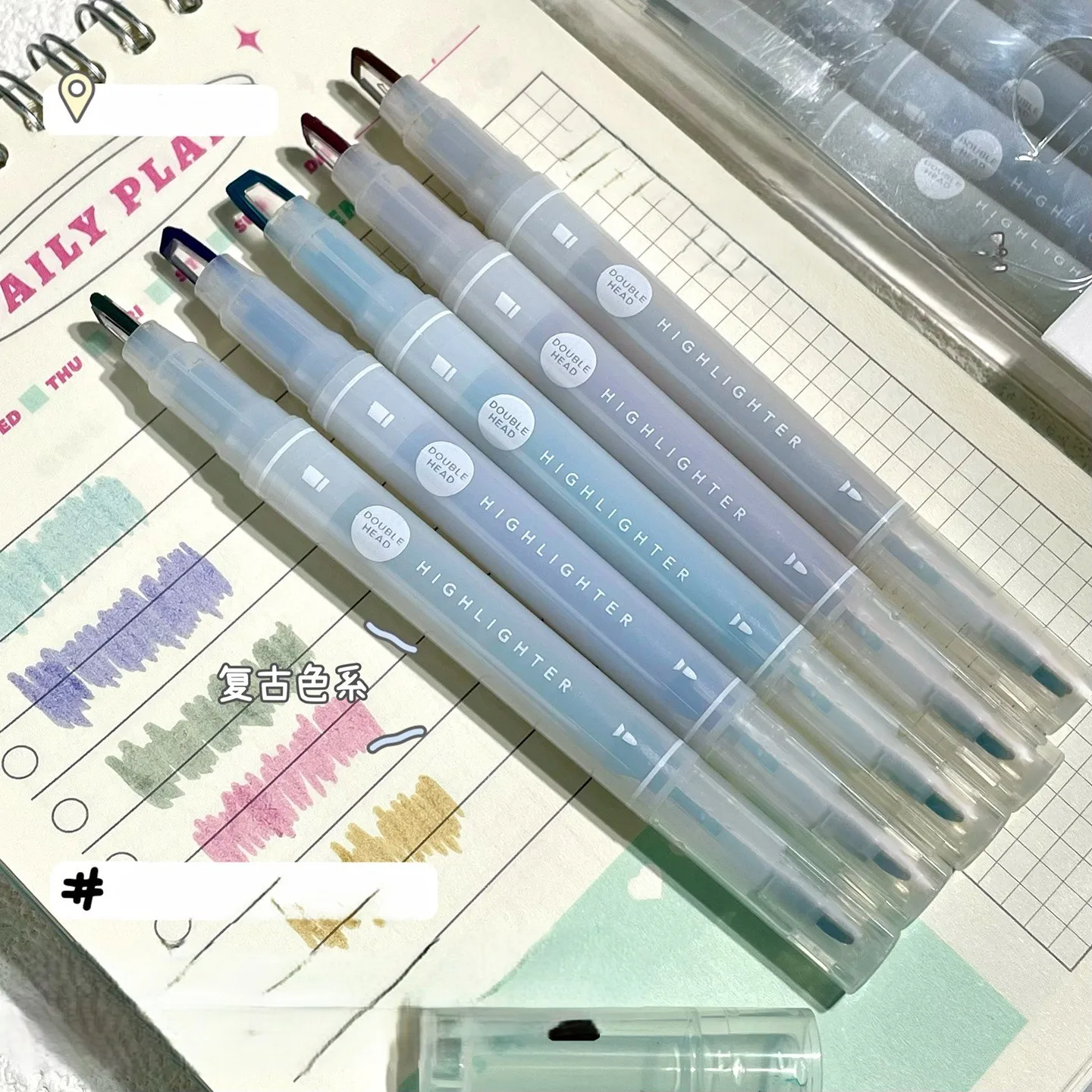 Back To School Student Supplies: 5/25 Colors Dual-End Highlighter Pens - Visible Window & Eye-Friendly Colored Markers for Daily
