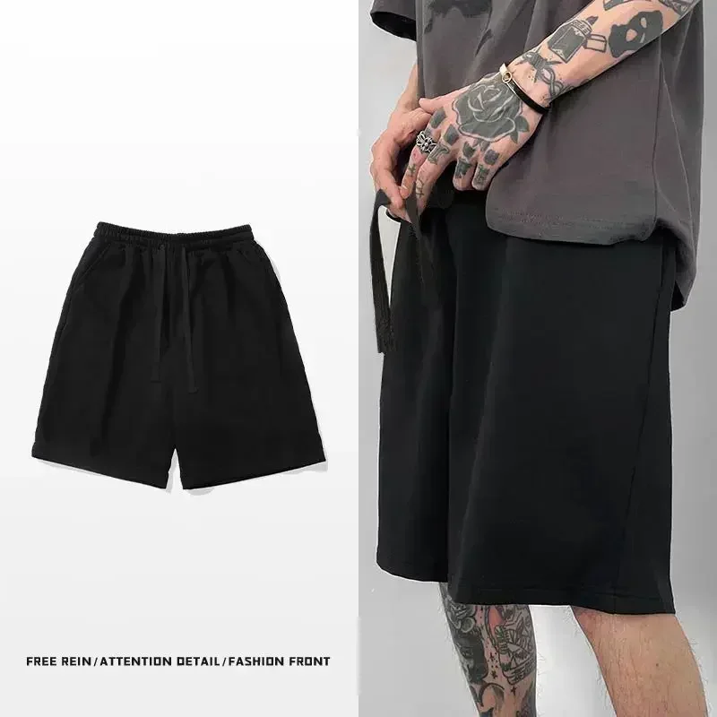 Herren-Shorts in einfarbiger Ausführung, locker geschnitten, knielang, aus weichem, atmungsaktivem Material, geeignet für Freizeitkleidung, zum Entspannen oder als Schlafanzug, das ganze Jahr über tragbar. – Detail 1