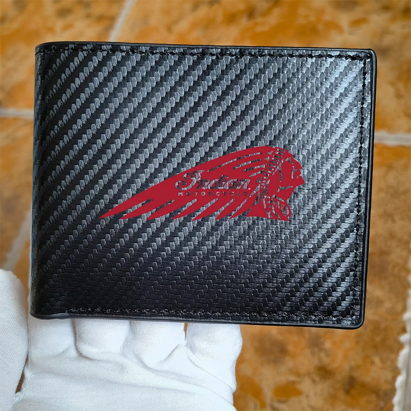 for indian scout motorcycle gndian FTR super chief Springfield Chieftain Challenger motorcycle carbon fiber wallet Card package