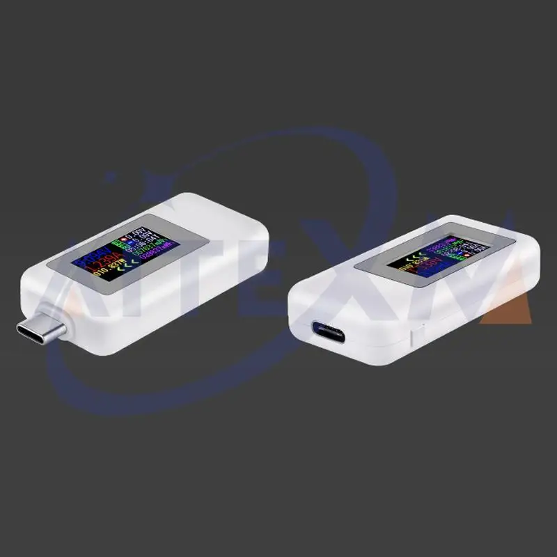 10 in 1 DC tipe-c USB Tester arus 4-30v tegangan Meter waktu Ammeter Monitor Digital Cut-off Power indikator Bank Charger