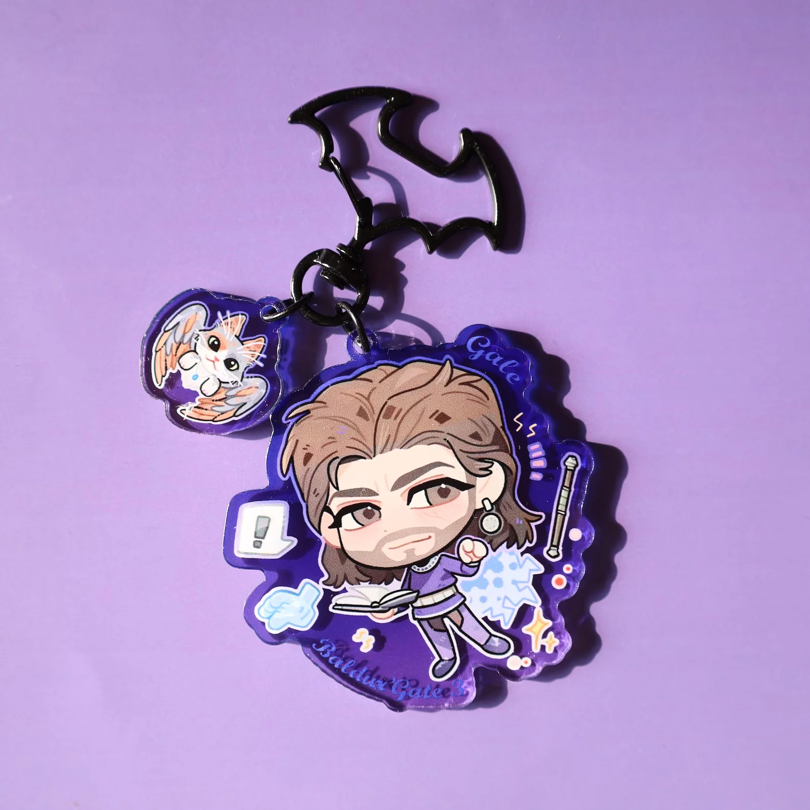 Baldur's Gate 3 GALE Vampire Q Acrylic Keychain Charm Bag Decor Gift for Fans Version Keychain