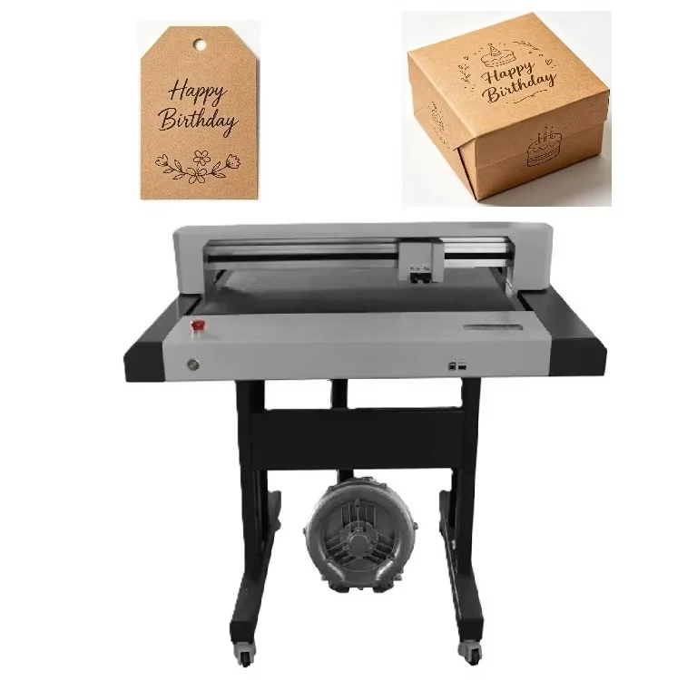 Automatic CCD Flatbed Cutting Plotter, Vacuum Adsorption Die Cutting Machine with Creasing for Vinyl Sticker Label Cardboard