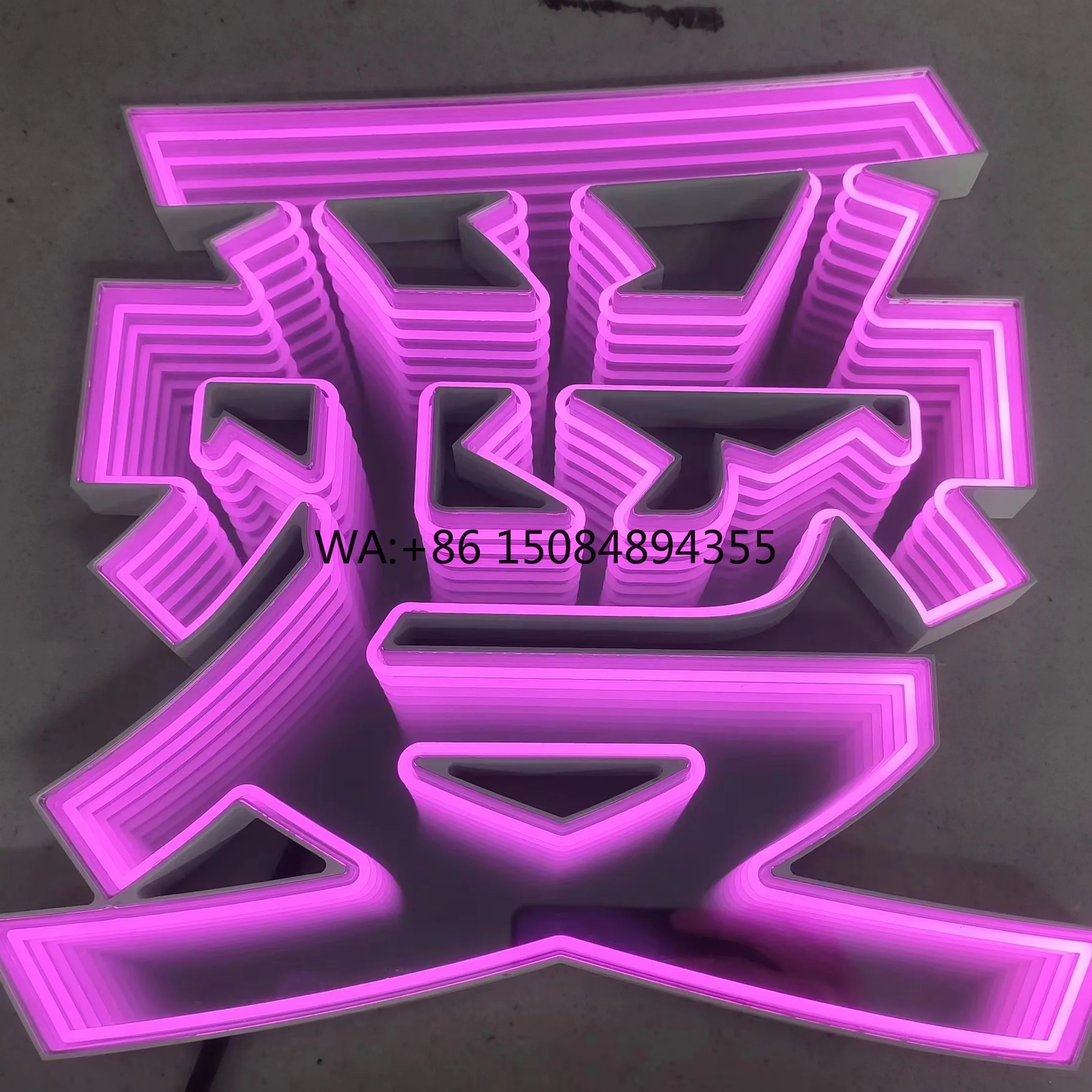 Hot Sale Infinity Endless Mirror Led Neon Sign Durable in Use Mirror Infinity Letter Sign Custom Led Infinity Sign Decoration