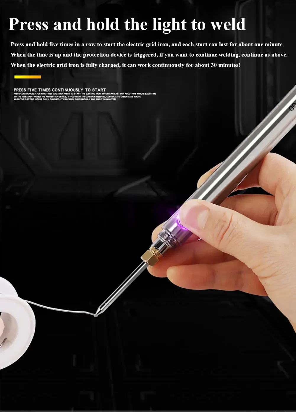5V 8W USB Cordless saldatore strumento penna portatile elettrico Kit ricaricabile regolazione della temperatura saldatura pistola riparazione