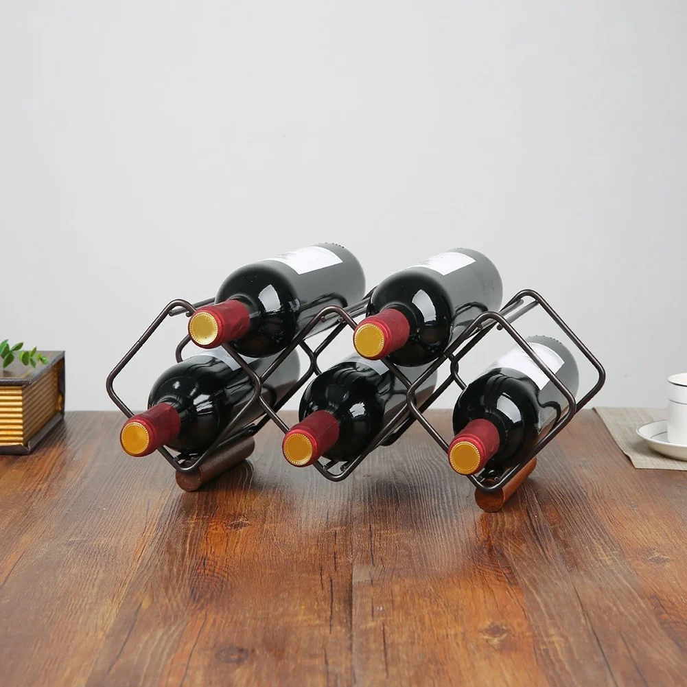 AB35-Wine Bottle Storage Rack Modern Wine Shelf Red Wine Rack Metal Bar Accessories Honeycomb Wine Rack Wine Display Holder