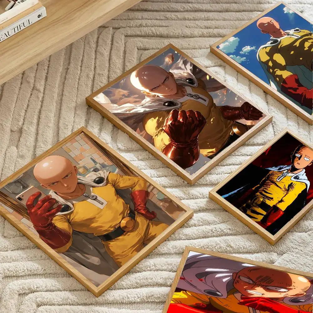 One Punch Superman Poster Art Sticky Wall Waterproof Home Living Room Bedroom Bar Aesthetic Decoration
