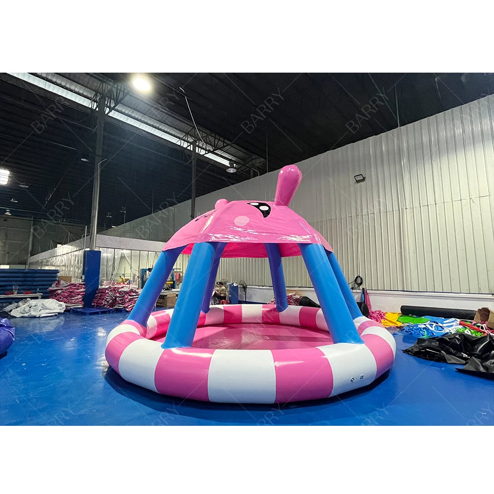 

Children Water Playground Foam Game Sunshade Swimming Pool With Tent Pool Cover Inflatable Round Inflatable Pool Cover Tent