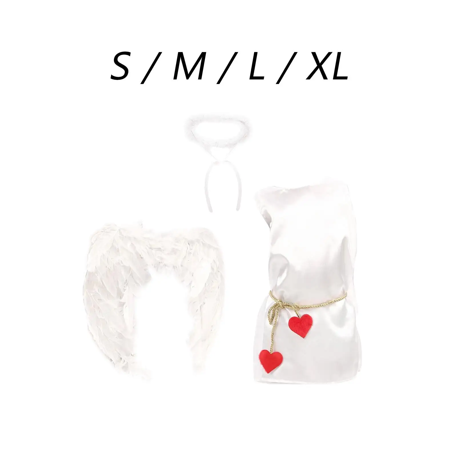 3 قطع أزياء جناح الملاك مجموعة أزياء جناح الملاك الجنية لعيد ميلاد الكرنفال