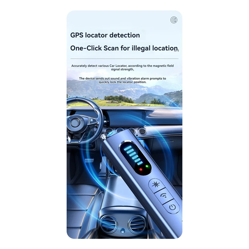 Détecteur de puces sans fil, EAU infrarouge de signal sans fil, détecteur anti-localisation, recherche GPS, protection de sécurité des revie