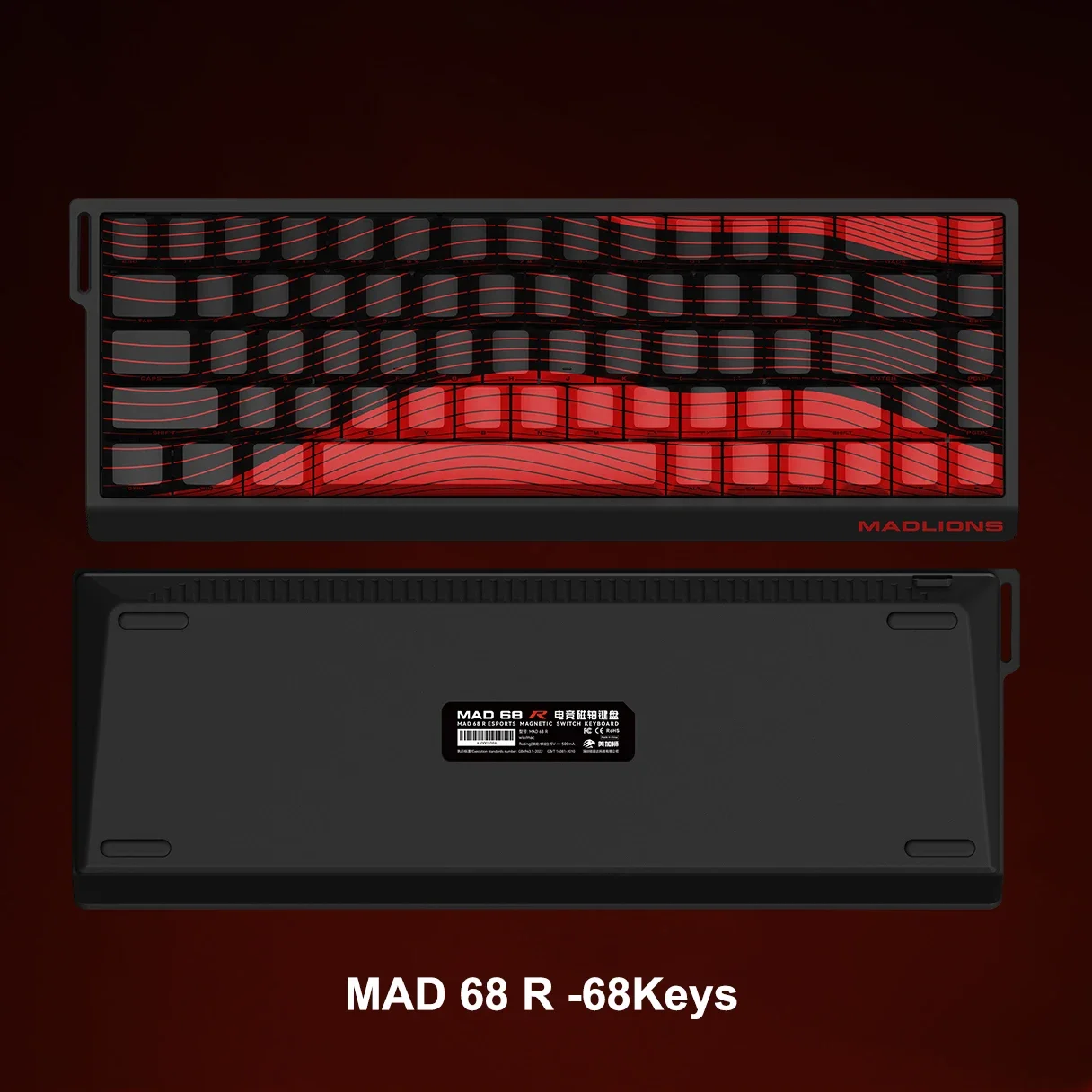 Madlions MAD 68 he Series Contour Line Keycaps 8K Polling Rate RGB Hot Swap Wired Gaming Magnetic Switch Keyboard