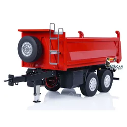 Metal LESU 1/14 RC Trailers 2-Axle Hydraulic Self-dumping Full Radio Control Trailer Models TOUCAN Assembled Vehicle THZH1771