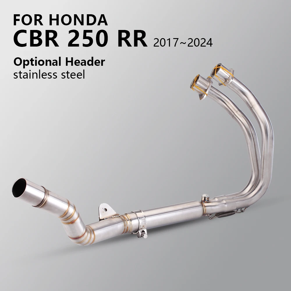 

Motorcycle Full System Exhaust Escape Modified Header Tube Slip On Front Link Pipe For Honda CBR250 CBR250R CBR250RR 2017-2024