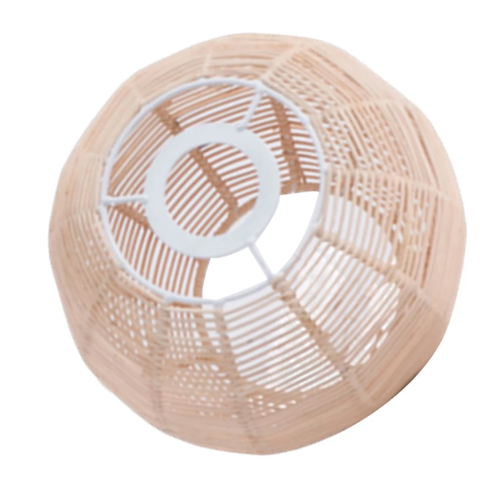 

Rattan Lampshade 6cm Outer 4cm Inner E27 Handwoven Natural Finish Chandelier Cover Small Shades Ceiling Light Indoor Pendant