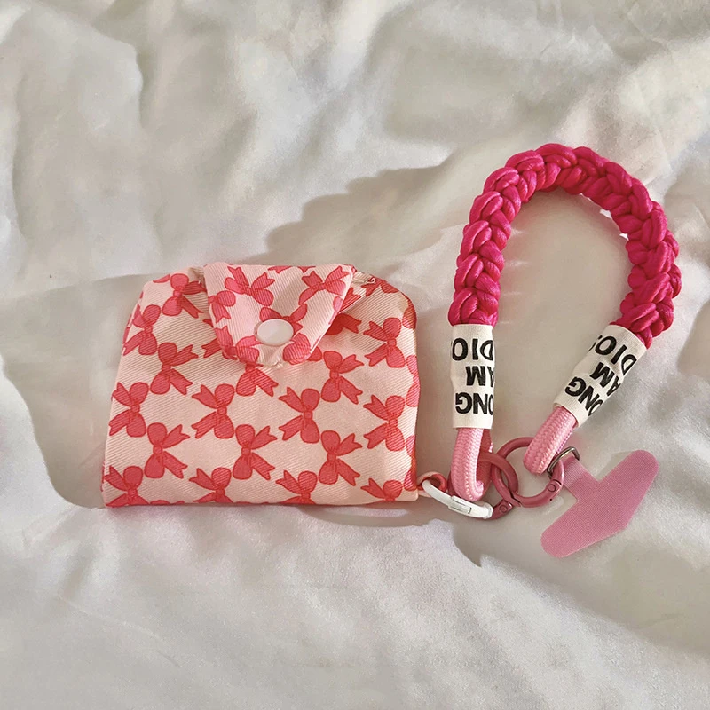 Cartoon Cute Wallet Phone Chain Pendant Cellphone Strap Rope Coin Change Earphone Earbuds ID Card Bag Decoration Key Ring