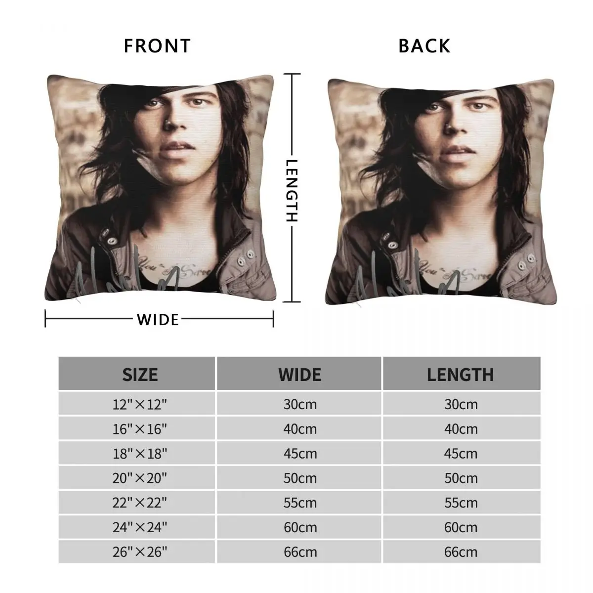 Sleeping With Sirens Kellin Quinn Square Pillowcase Polyester Linen Velvet Pattern Decorative Throw Pillow Bed Cover Wholesale