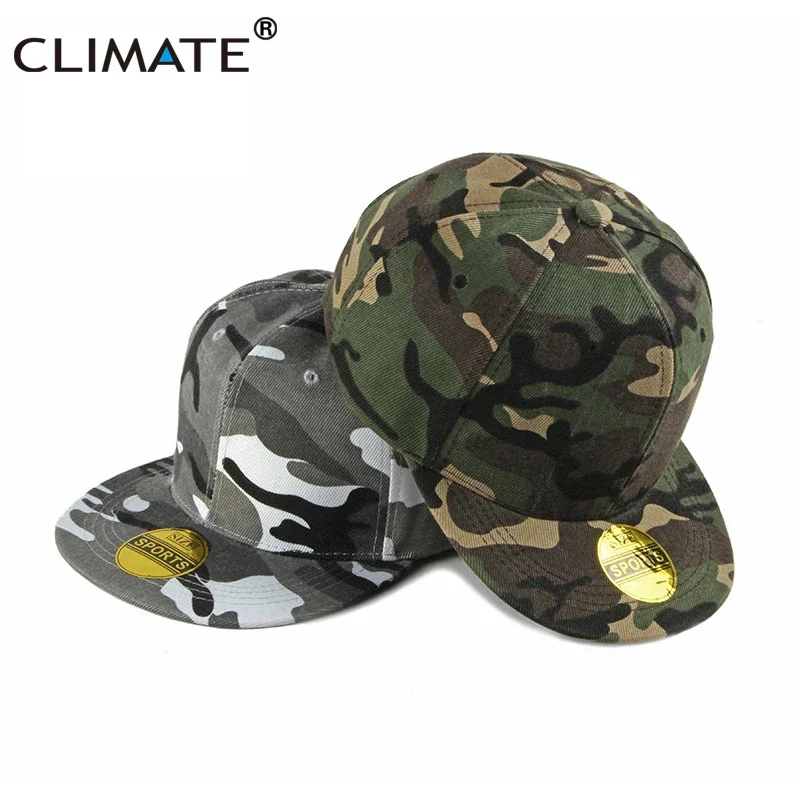 CLIMATE Camouflag Snapback Cap Youth Dancer Hip Hop Cap Cool Men Women Adjustable Cool Camouflag Baseball Snapback Caps Hat