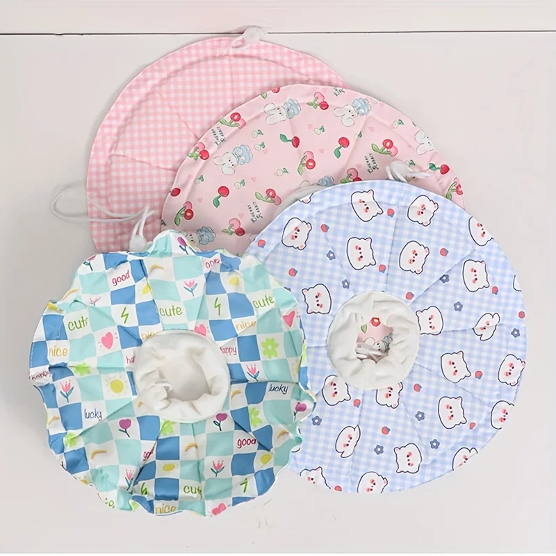 1 piece of printed Elizabethan collar for cat sterilization, anti-licking puppy, anti-biting cat and dog neck collar, waterproof