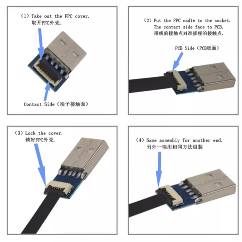 FFC Type-C Mini Micro USB Extension Ribbon Cable 90 FPV Slim Flat Soft flexible FPC charge FPV Brushless Handheld Gimbal Monitor